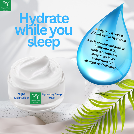 🌿 Night Moisturizer & Hydrating Sleep Mask 💦