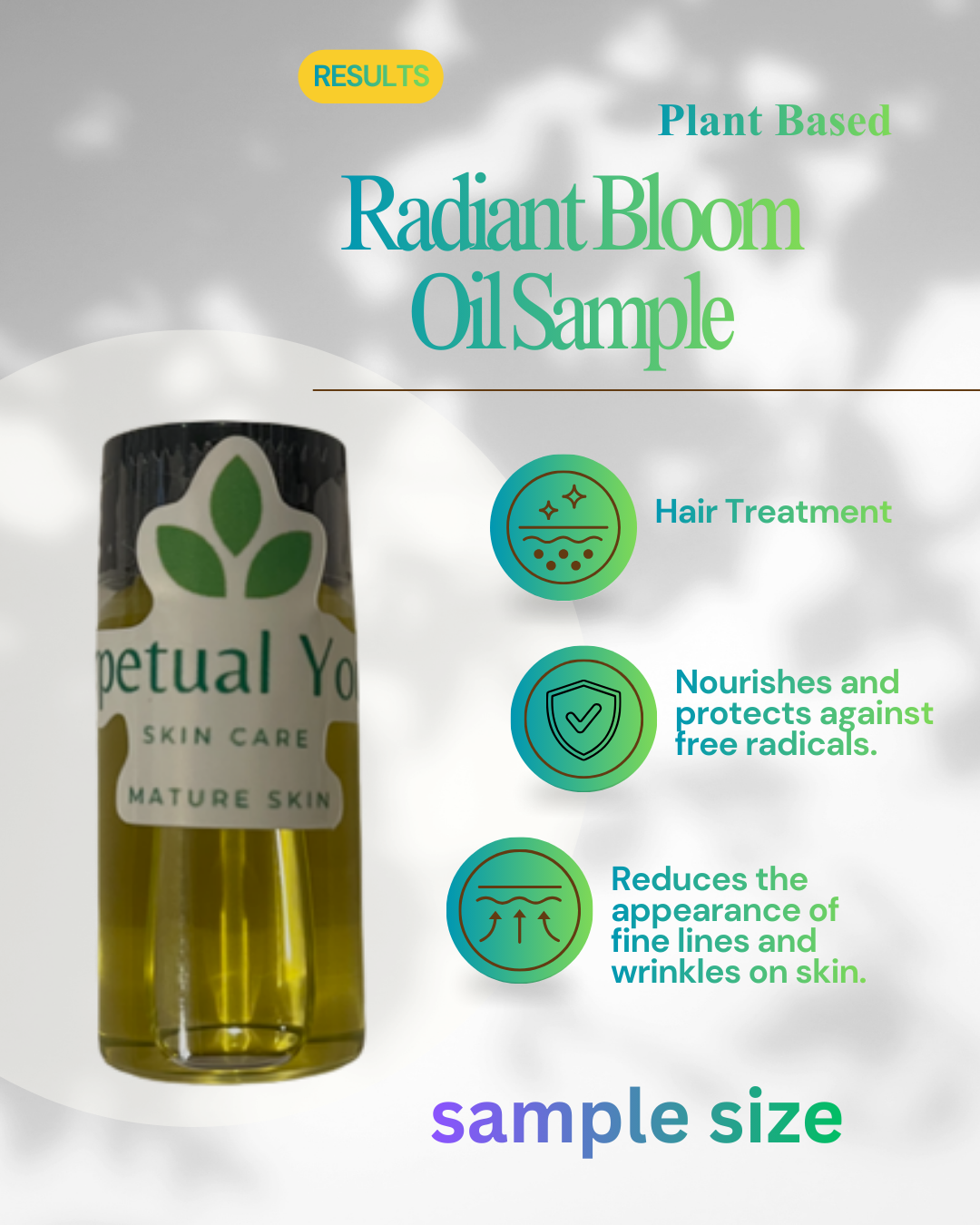 FREE! Sample Size āļø Radiant Bloom Oil šæ Hair & Skin Plant Based Oil Treatment šæ